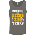 30th Birthday 30 Year Old Funny Alcohol Mens Vest Tank Top Charcoal