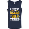30th Birthday 30 Year Old Funny Alcohol Mens Vest Tank Top Navy Blue