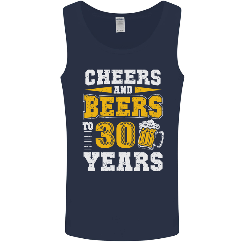 30th Birthday 30 Year Old Funny Alcohol Mens Vest Tank Top Navy Blue