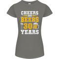 30th Birthday 30 Year Old Funny Alcohol Womens Petite Cut T-Shirt Charcoal