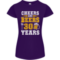 30th Birthday 30 Year Old Funny Alcohol Womens Petite Cut T-Shirt Purple