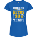 30th Birthday 30 Year Old Funny Alcohol Womens Petite Cut T-Shirt Royal Blue