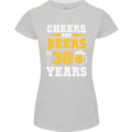 30th Birthday 30 Year Old Funny Alcohol Womens Petite Cut T-Shirt Sports Grey