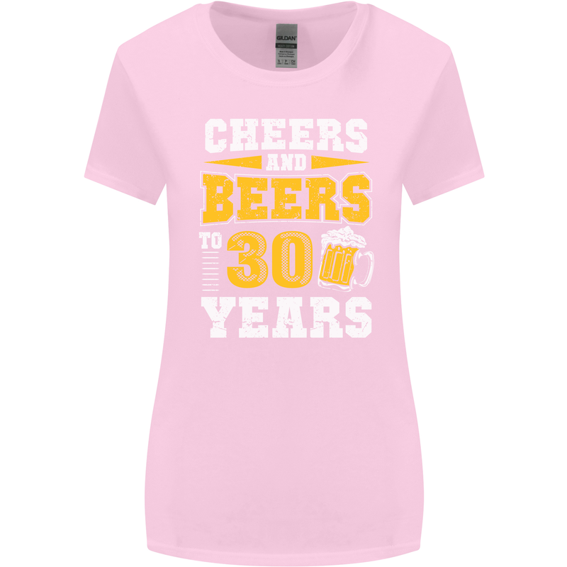 30th Birthday 30 Year Old Funny Alcohol Womens Wider Cut T-Shirt Light Pink