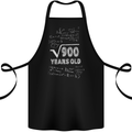 30th Birthday 30 Year Old Geek Funny Maths Cotton Apron 100% Organic Black