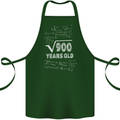 30th Birthday 30 Year Old Geek Funny Maths Cotton Apron 100% Organic Forest Green