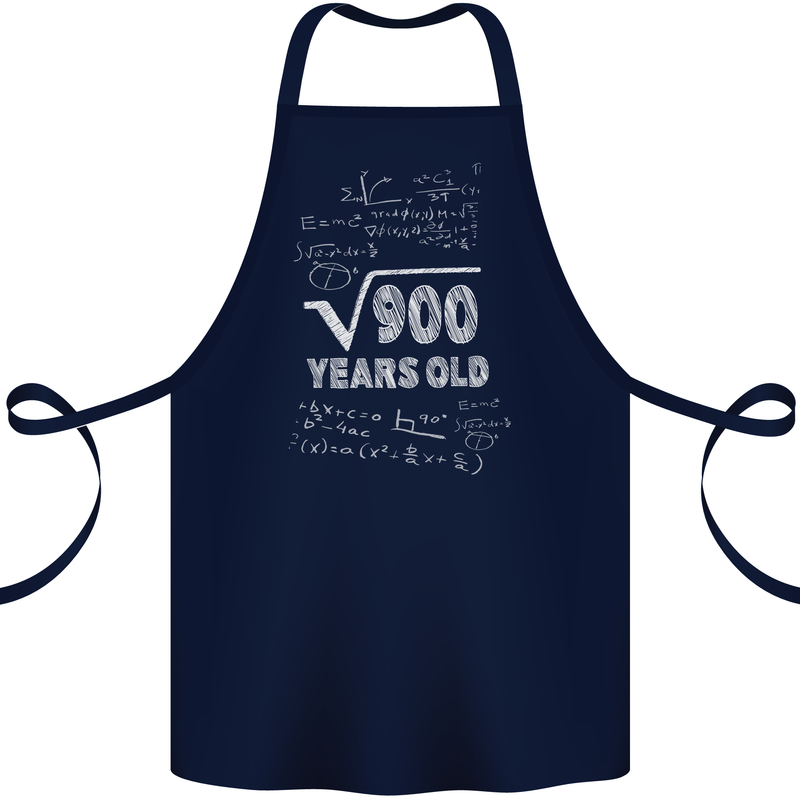 30th Birthday 30 Year Old Geek Funny Maths Cotton Apron 100% Organic Navy Blue