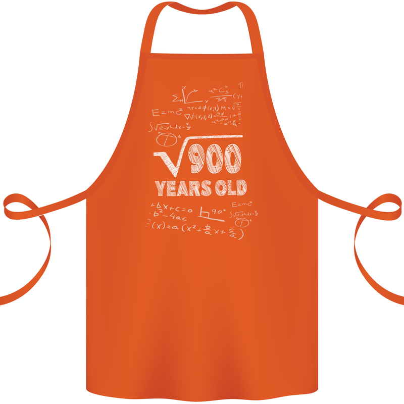 30th Birthday 30 Year Old Geek Funny Maths Cotton Apron 100% Organic Orange