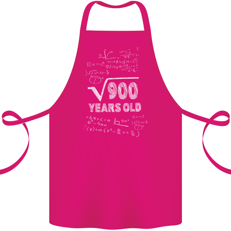 30th Birthday 30 Year Old Geek Funny Maths Cotton Apron 100% Organic Pink