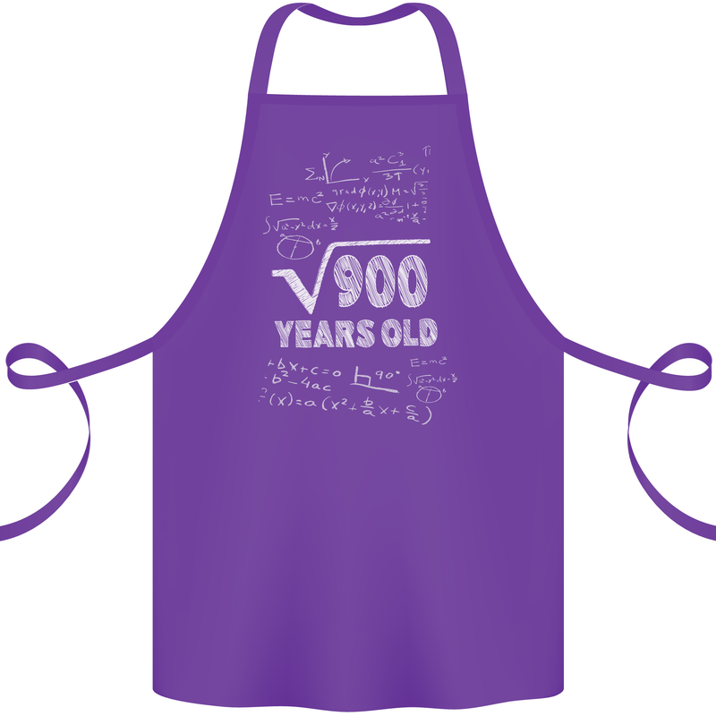 30th Birthday 30 Year Old Geek Funny Maths Cotton Apron 100% Organic Purple