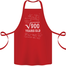 30th Birthday 30 Year Old Geek Funny Maths Cotton Apron 100% Organic Red