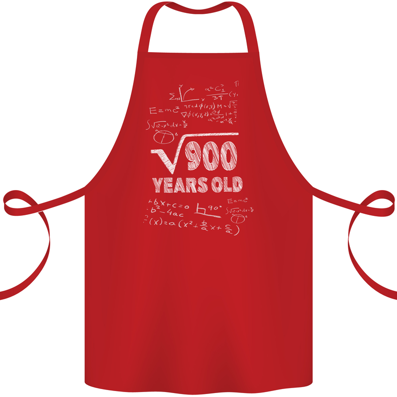 30th Birthday 30 Year Old Geek Funny Maths Cotton Apron 100% Organic Red