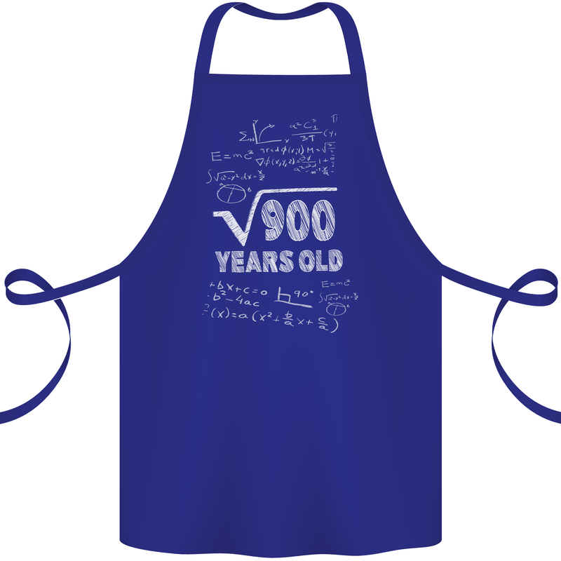30th Birthday 30 Year Old Geek Funny Maths Cotton Apron 100% Organic Royal Blue