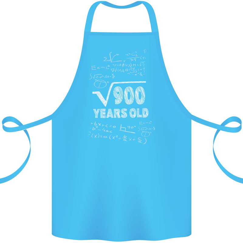 30th Birthday 30 Year Old Geek Funny Maths Cotton Apron 100% Organic Turquoise