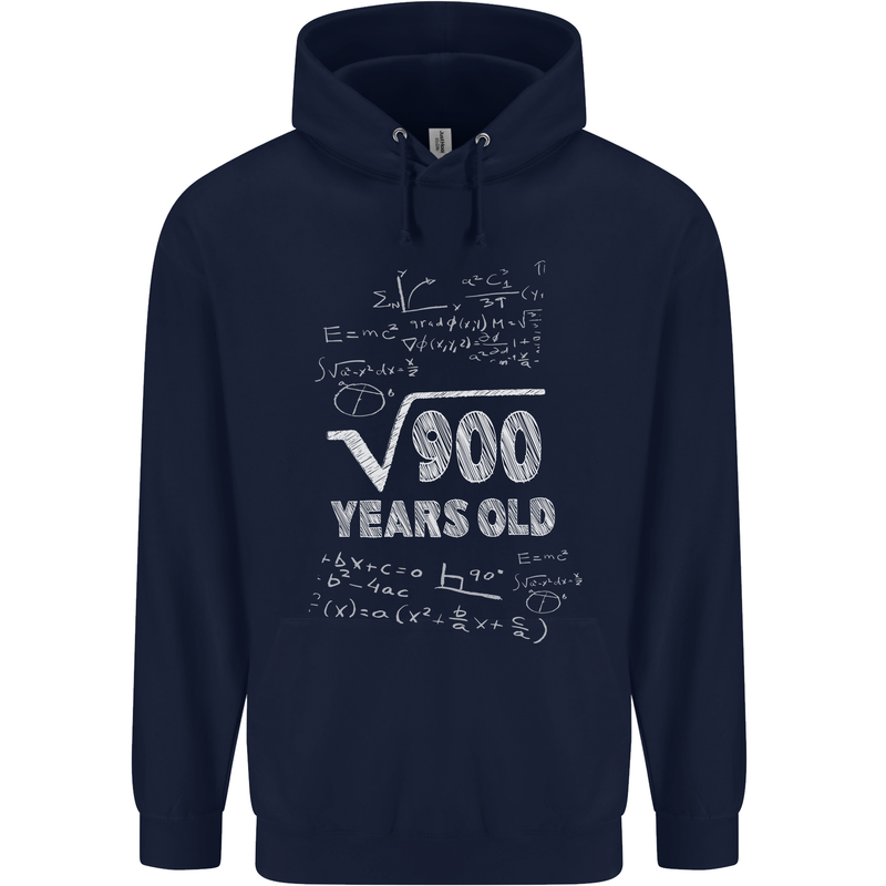 30th Birthday 30 Year Old Geek Funny Maths Mens 80% Cotton Hoodie Navy Blue