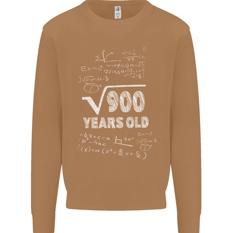 30th Birthday 30 Year Old Geek Funny Maths Mens Sweatshirt Jumper Caramel Latte