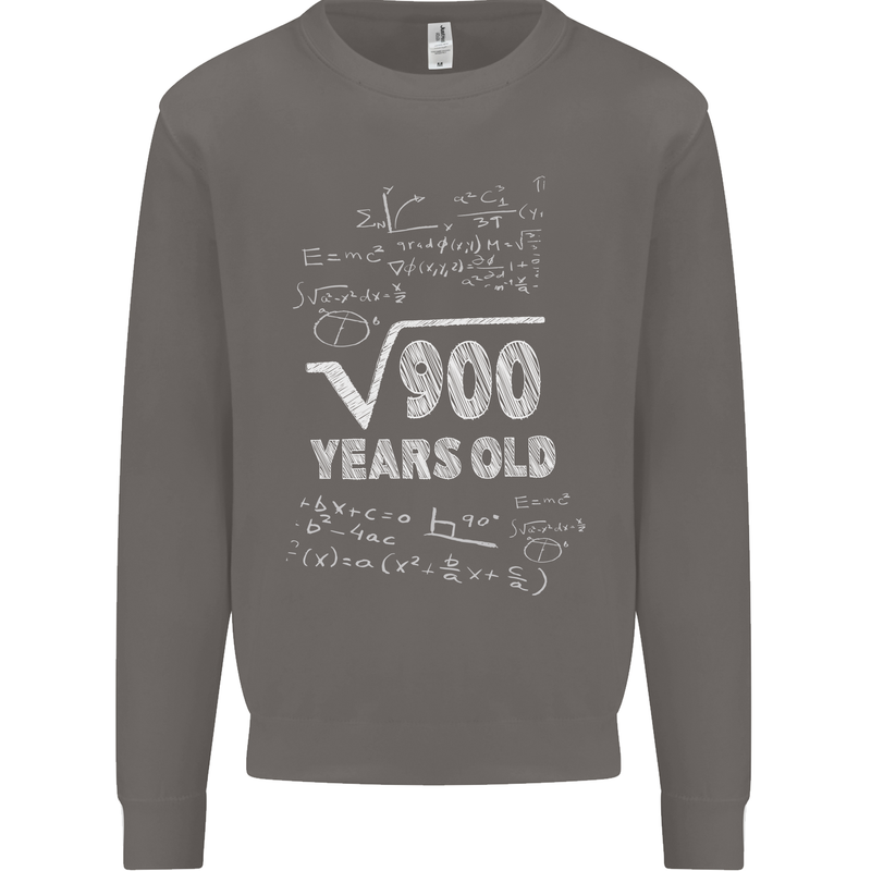 30th Birthday 30 Year Old Geek Funny Maths Mens Sweatshirt Jumper Charcoal