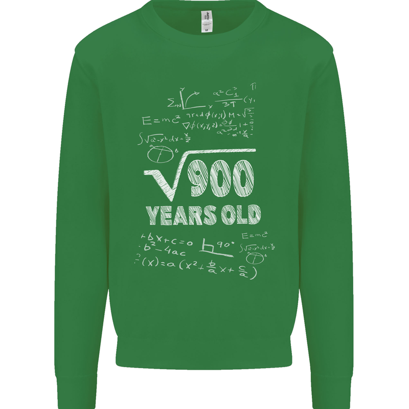 30th Birthday 30 Year Old Geek Funny Maths Mens Sweatshirt Jumper Irish Green
