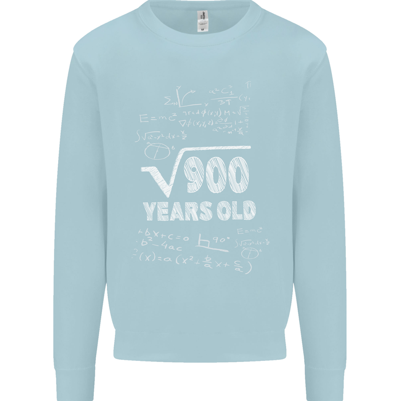 30th Birthday 30 Year Old Geek Funny Maths Mens Sweatshirt Jumper Light Blue