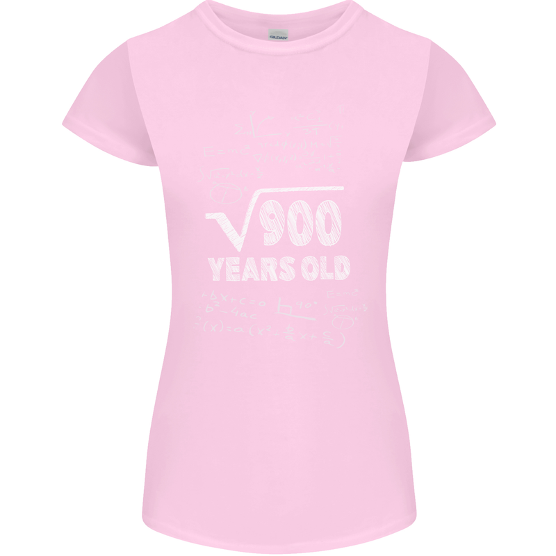 30th Birthday 30 Year Old Geek Funny Maths Womens Petite Cut T-Shirt Light Pink