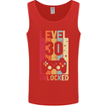 30th Birthday 30 Year Old Level Up Gamming Mens Vest Tank Top Red