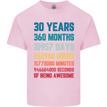 30th Birthday 30 Year Old Mens Cotton T-Shirt Tee Top Light Pink