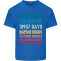 30th Birthday 30 Year Old Mens Cotton T-Shirt Tee Top Royal Blue