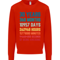 30th Birthday 30 Year Old Mens Sweatshirt Jumper Bright Red
