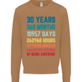 30th Birthday 30 Year Old Mens Sweatshirt Jumper Caramel Latte