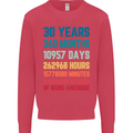 30th Birthday 30 Year Old Mens Sweatshirt Jumper Heliconia