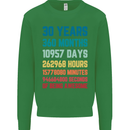 30th Birthday 30 Year Old Mens Sweatshirt Jumper Irish Green