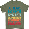 30th Birthday 30 Year Old Mens T-Shirt 100% Cotton Military Green