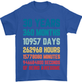 30th Birthday 30 Year Old Mens T-Shirt 100% Cotton Royal Blue