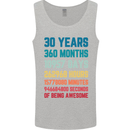 30th Birthday 30 Year Old Mens Vest Tank Top Sports Grey