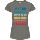 30th Birthday 30 Year Old Womens Petite Cut T-Shirt Charcoal