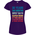 30th Birthday 30 Year Old Womens Petite Cut T-Shirt Purple