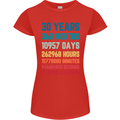 30th Birthday 30 Year Old Womens Petite Cut T-Shirt Red