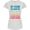 30th Birthday 30 Year Old Womens Petite Cut T-Shirt White