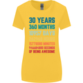 30th Birthday 30 Year Old Womens Wider Cut T-Shirt Yellow