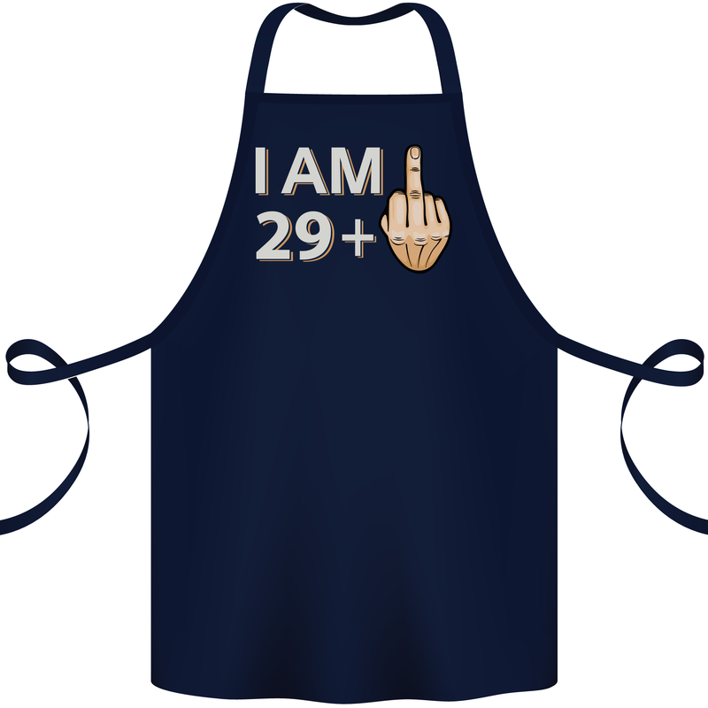30th Birthday Funny Offensive 30 Year Old Cotton Apron 100% Organic Navy Blue