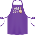 30th Birthday Funny Offensive 30 Year Old Cotton Apron 100% Organic Purple