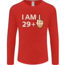 30th Birthday Funny Offensive 30 Year Old Mens Long Sleeve T-Shirt Red