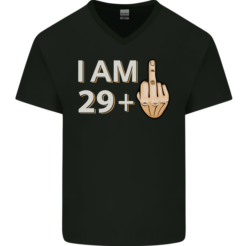 30th Birthday Funny Offensive 30 Year Old Mens V-Neck Cotton T-Shirt Black