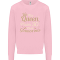 30th Birthday Queen Thirty Years Old 30 Mens Sweatshirt Jumper Light Pink