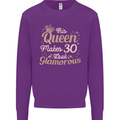 30th Birthday Queen Thirty Years Old 30 Mens Sweatshirt Jumper Purple