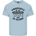 30th Wedding Anniversary 30 Year Funny Wife Mens Cotton T-Shirt Tee Top Light Blue