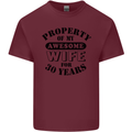 30th Wedding Anniversary 30 Year Funny Wife Mens Cotton T-Shirt Tee Top Maroon