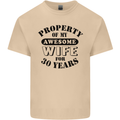 30th Wedding Anniversary 30 Year Funny Wife Mens Cotton T-Shirt Tee Top Sand