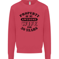 30th Wedding Anniversary 30 Year Funny Wife Mens Sweatshirt Jumper Heliconia