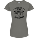 30th Wedding Anniversary 30 Year Funny Wife Womens Petite Cut T-Shirt Charcoal